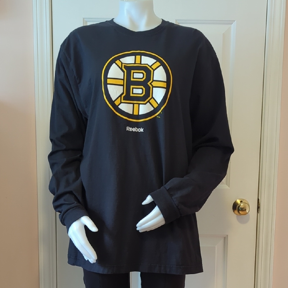 Boston Bruins Hockey Reebok Men's Long Sleeve Tee Size XL